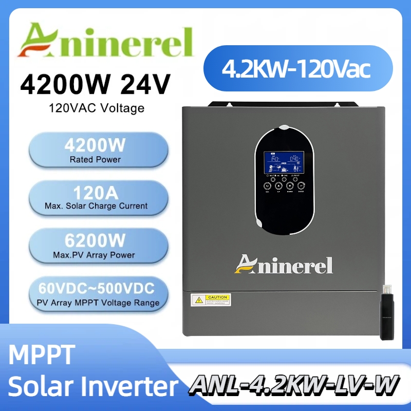 Inversor solar híbrido Aninere - Mppt Charge Controller reseña y precio