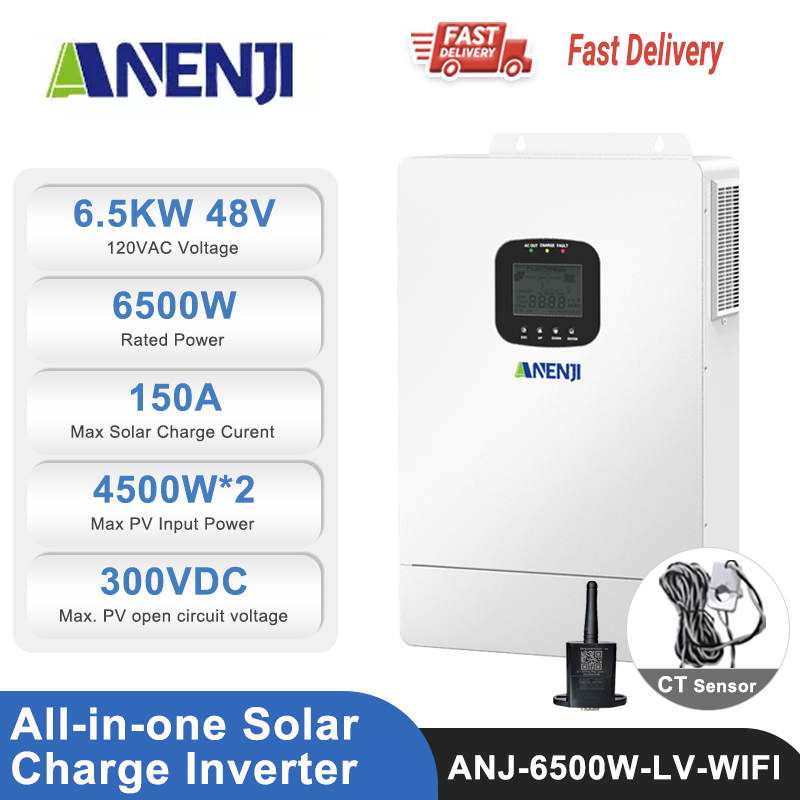 ANENJI 6.5KW Inversor Solar hí - Mppt Charge Controller reseña y precio